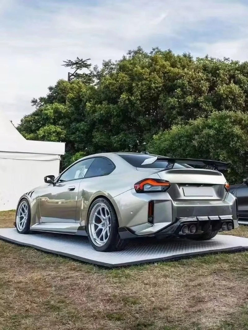 High Quality  Dry Carbon Fiber CT Style Rear Diffuser for G87 M2 Coupe  2023+ Rear Bumper Lip Perfect Fitment